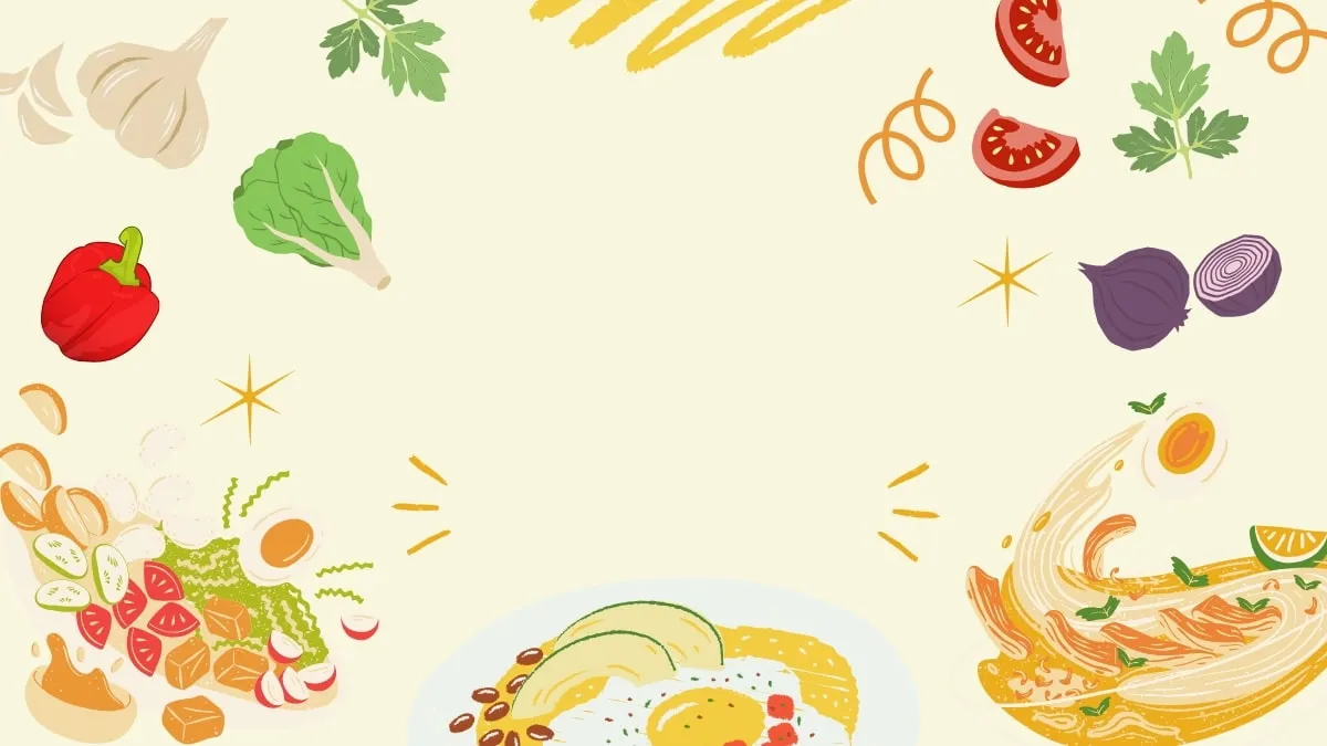 Mẫu background PowerPoint nấu ăn cute