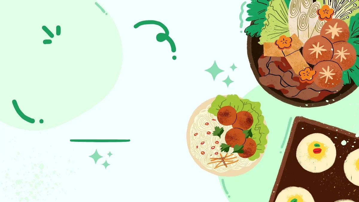 Mẫu background PowerPoint nấu ăn hoạt hình siêu cute