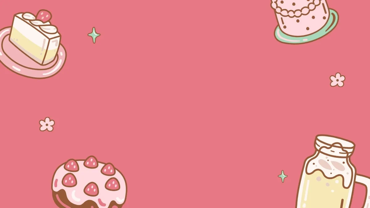 Mẫu background PowerPoint nấu ăn hoạt hình đáng yêu