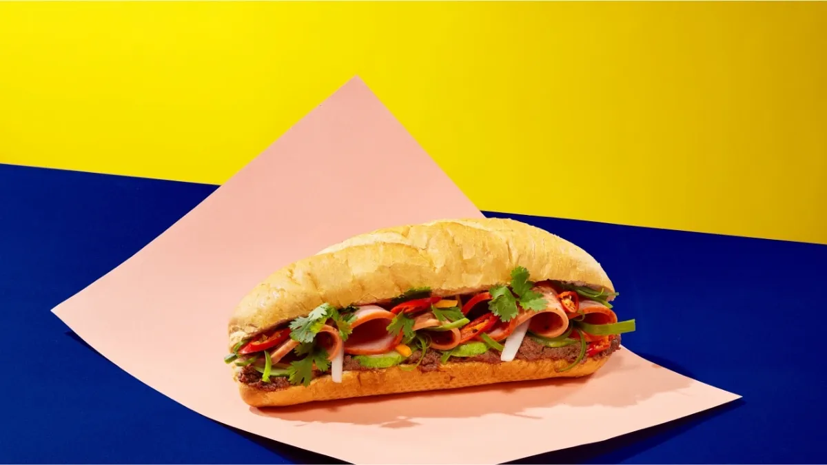 Hình nền PowerPoint món ăn Việt Nam truyền thống bánh mì