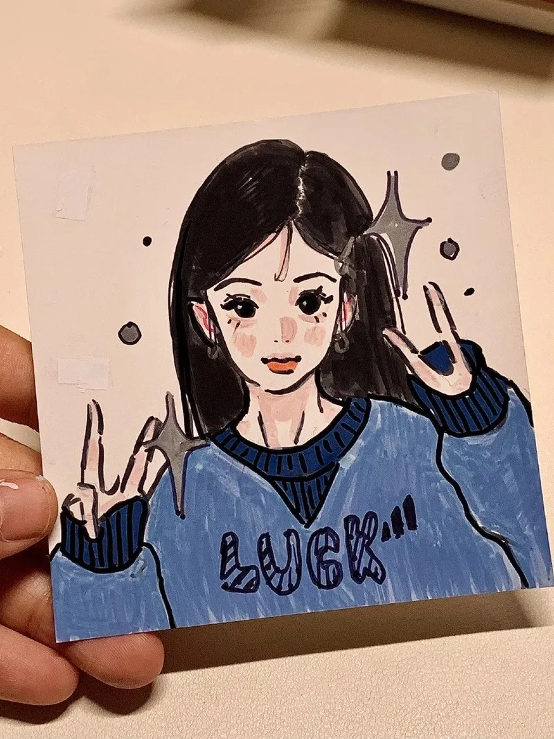 Hình vẽ cô gái cute đơn giản dễ học