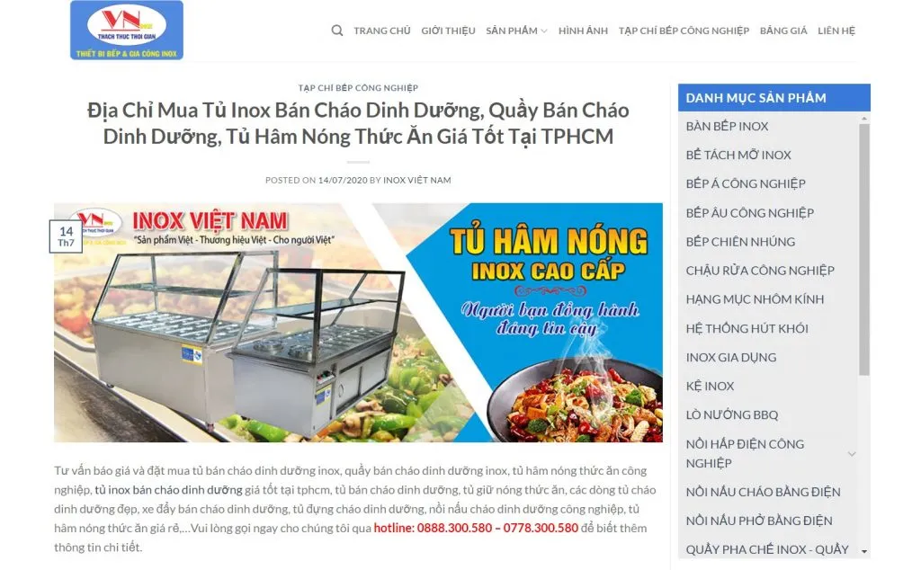 tủ bán cháo dinh dưỡng hồ chí minh