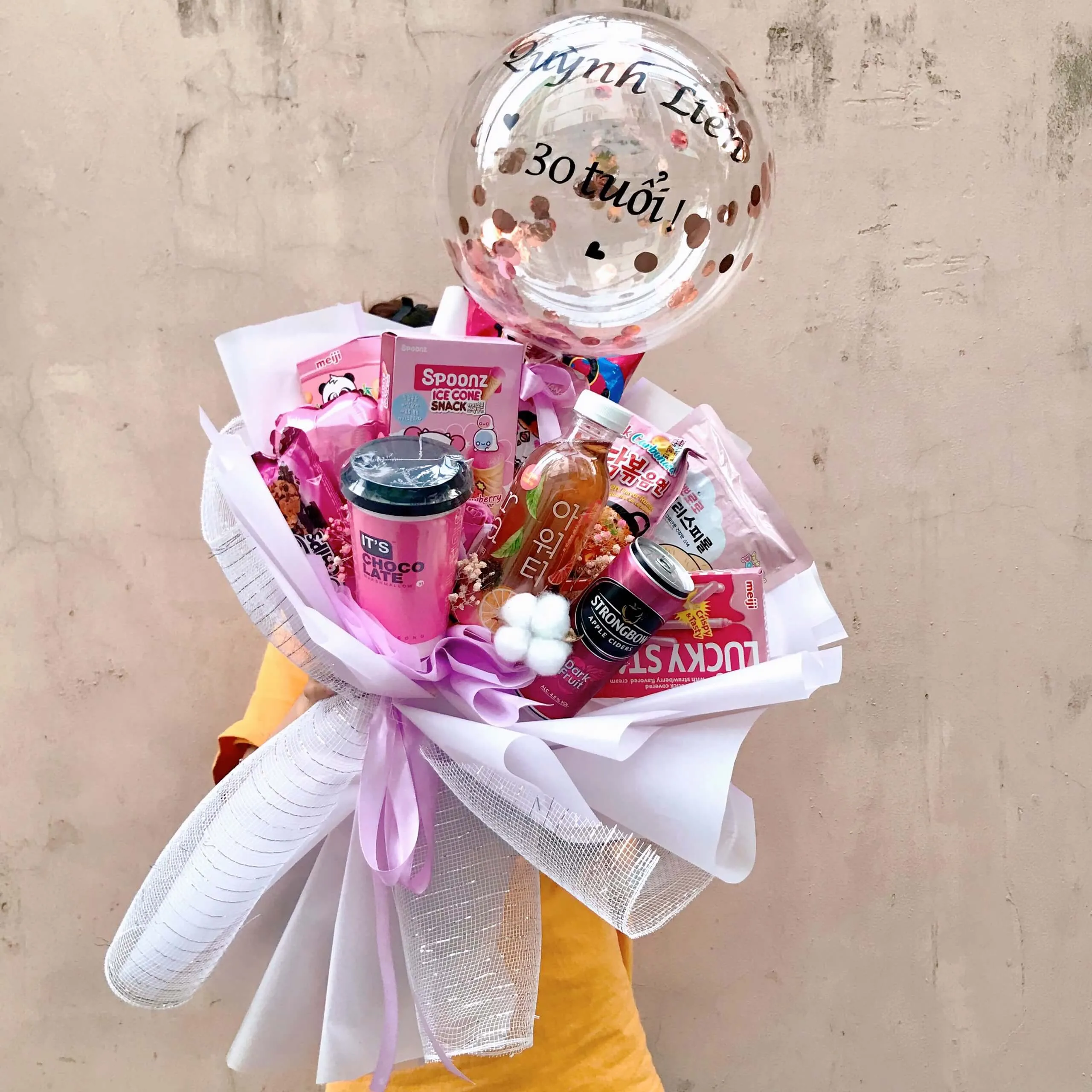 Bó hoa bánh quy trang trí phong cách Hàn Quốc