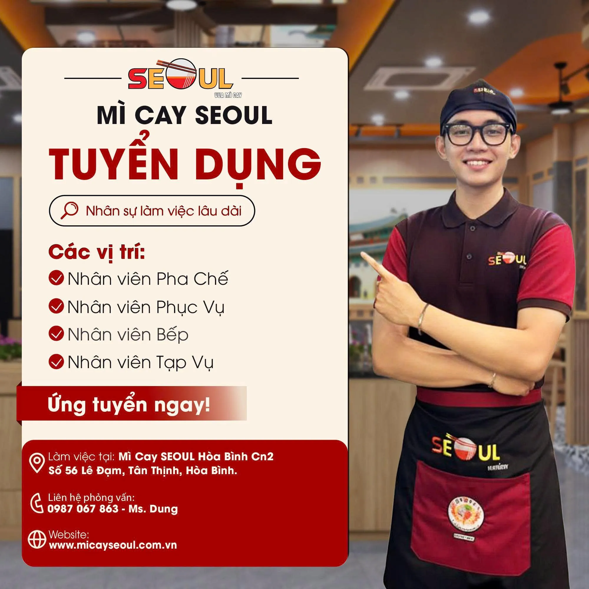 Hòa Bình CN2 tuyển dụng nhân sự chuẩn bị cho ngày khai trương