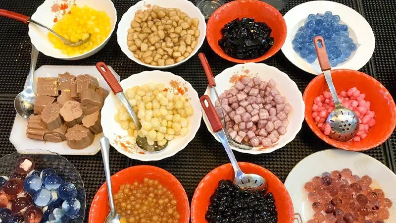 Các loại topping cho trà sữa