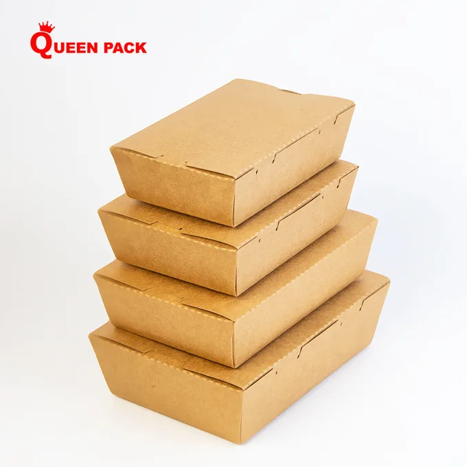 Hộp giấy Kraft nắp liền bóng kính