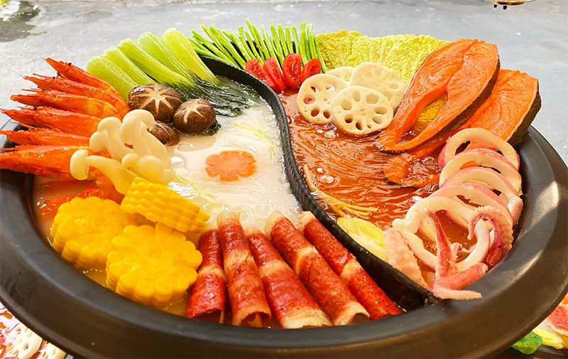 Mô hình lẩu chuyển động sôi sùng sục như thật