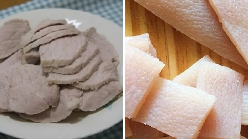 Cắt thịt và da heo