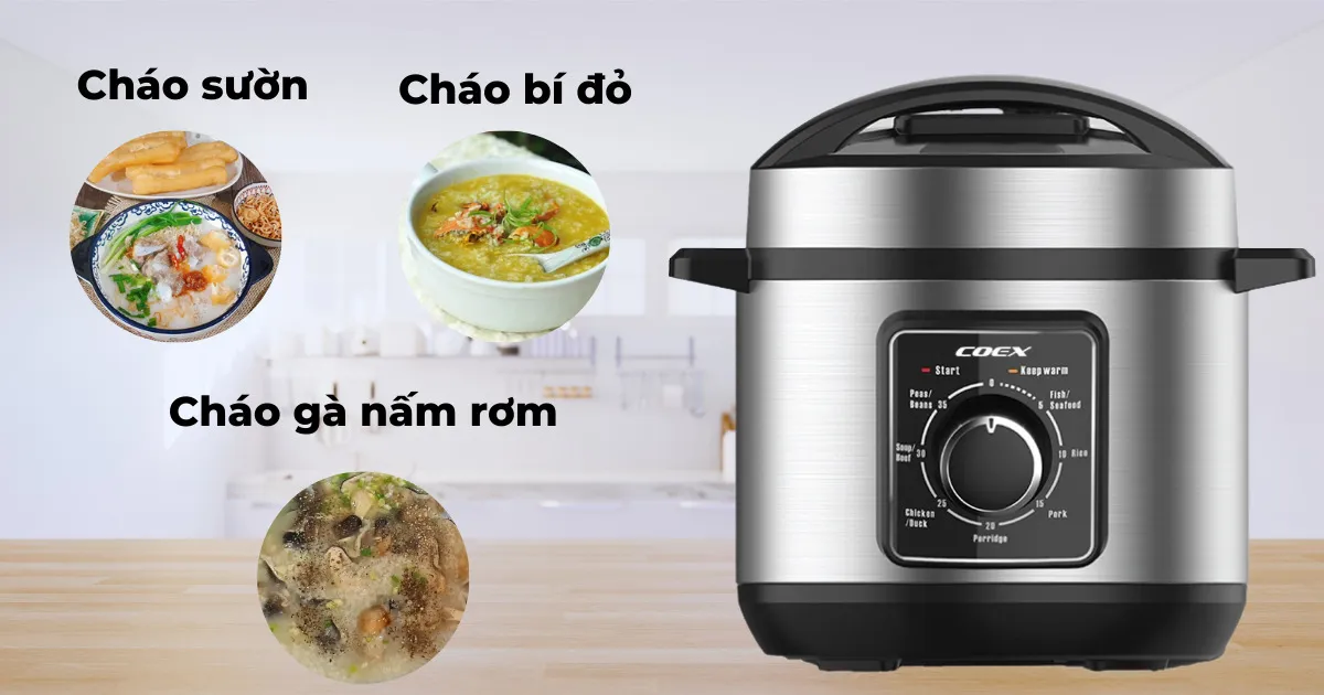 Nguyên liệu nấu cháo gà bằng nồi áp suất