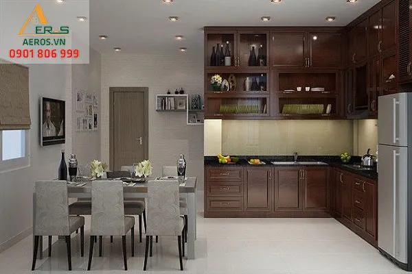 Bố trí hướng bếp là hướng lưng người nấu có điểm tựa vững chắc sau lưng