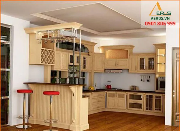 Minh họa sơ đồ hướng bếp là hướng lưng người nấu theo tọa hung hướng cát