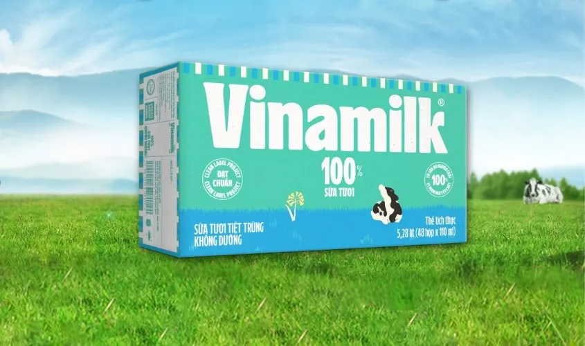 Thùng 48 hộp sữa tươi tiệt trùng Vinamilk không đường 110 ml (từ 1 tuổi)