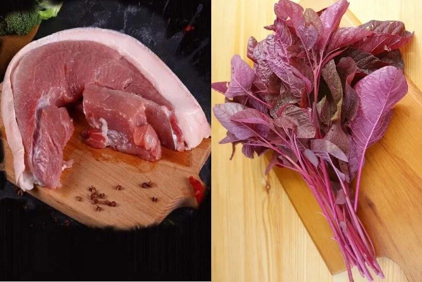 Hướng dẫn cách nấu cháo thịt heo cho bé và rau dền