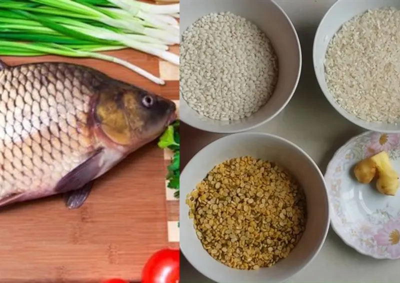Các nguyên liệu cơ bản cần có để thực hiện cách nấu cháo trứng cá chép