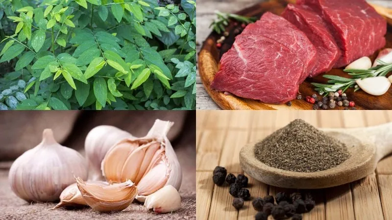 Các nguyên liệu tươi ngon cần thiết để làm món thịt bò nấu rau ngót tại nhà