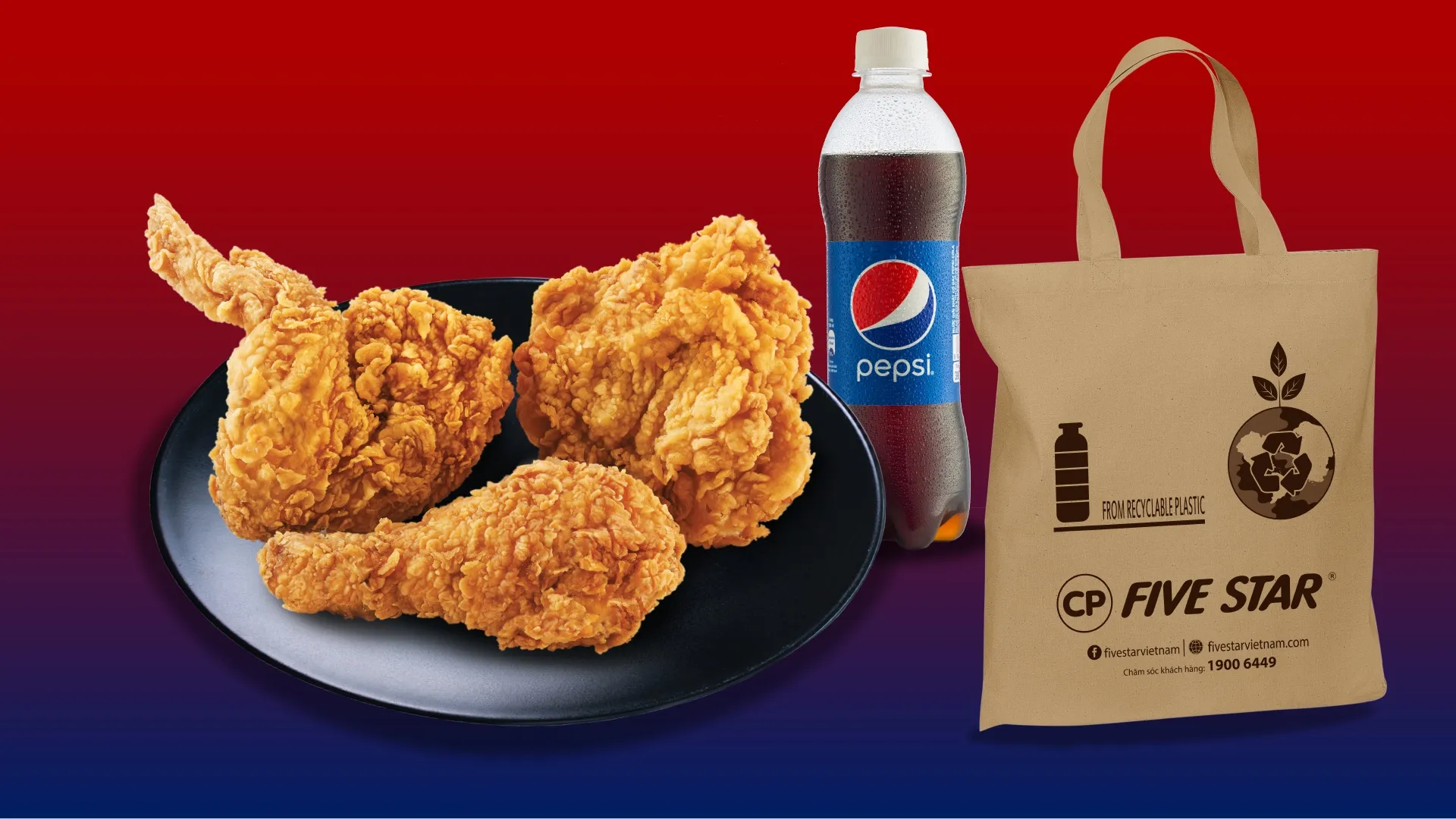 Quầy gà rán Five Star quen thuộc trên các con phố ẩm thực tại Việt Nam