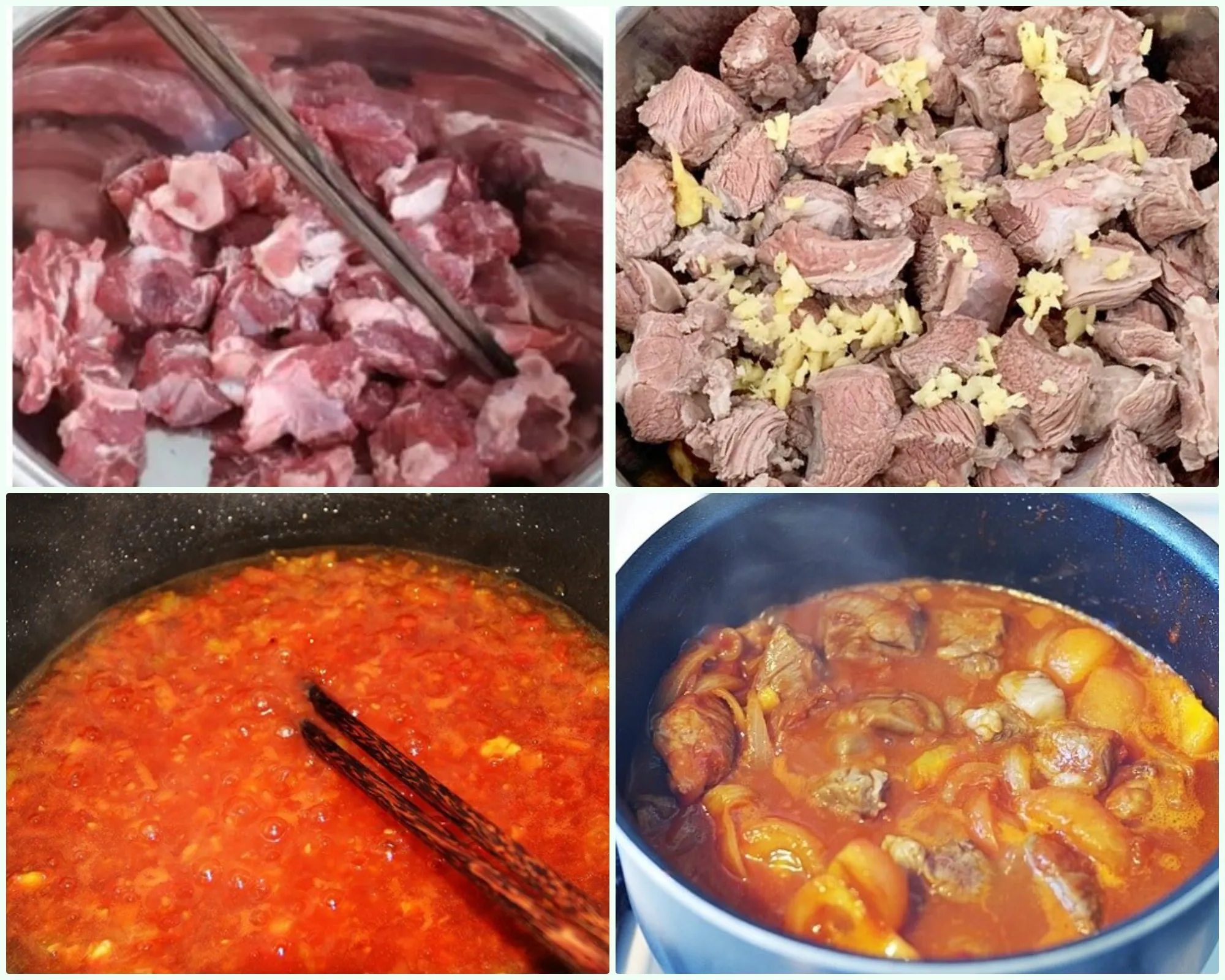 Quy trình nấu bò sốt vang