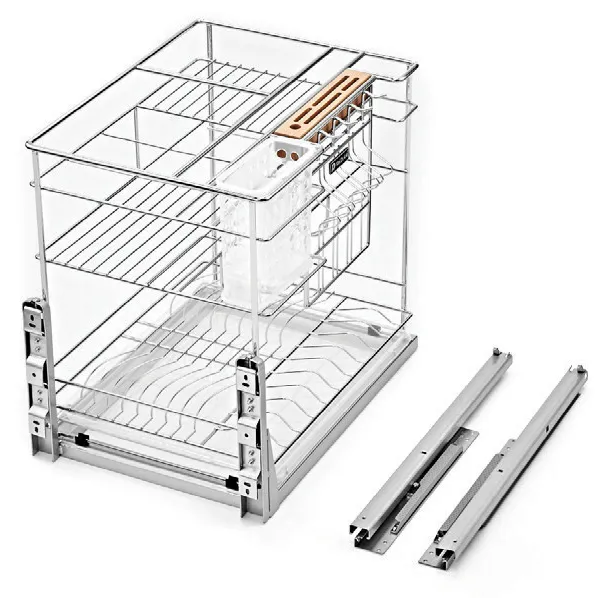 Chi tiết khay đựng của kệ gia vị đa năng dạng thanh tròn