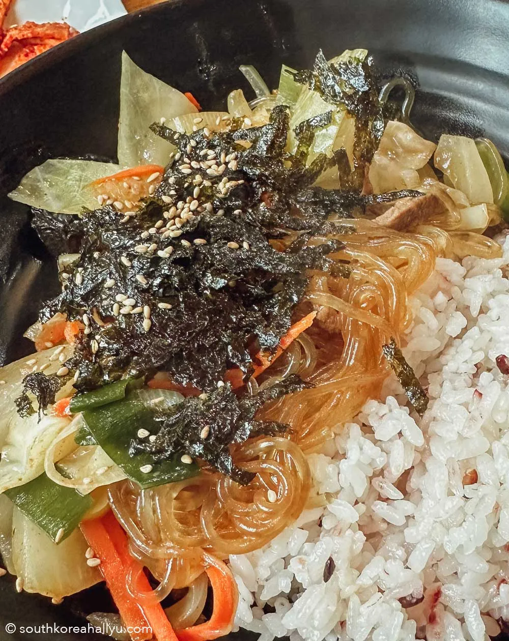 Japchae KOREA WITH RICE