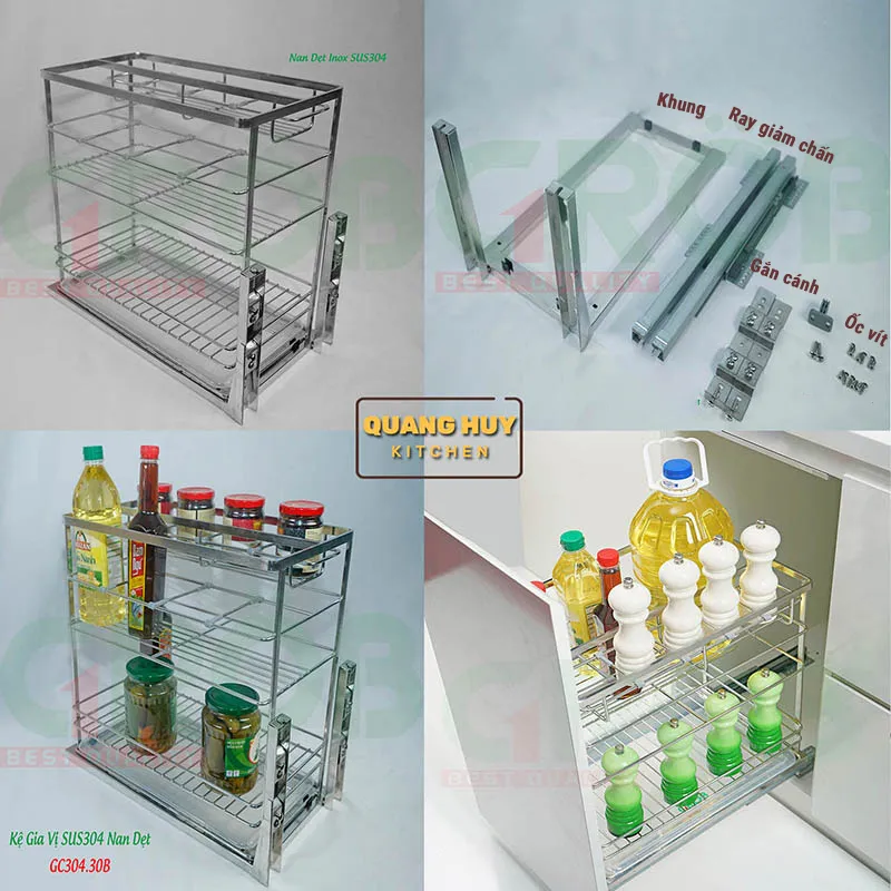 Bản vẽ kỹ thuật kệ để gia vị inox