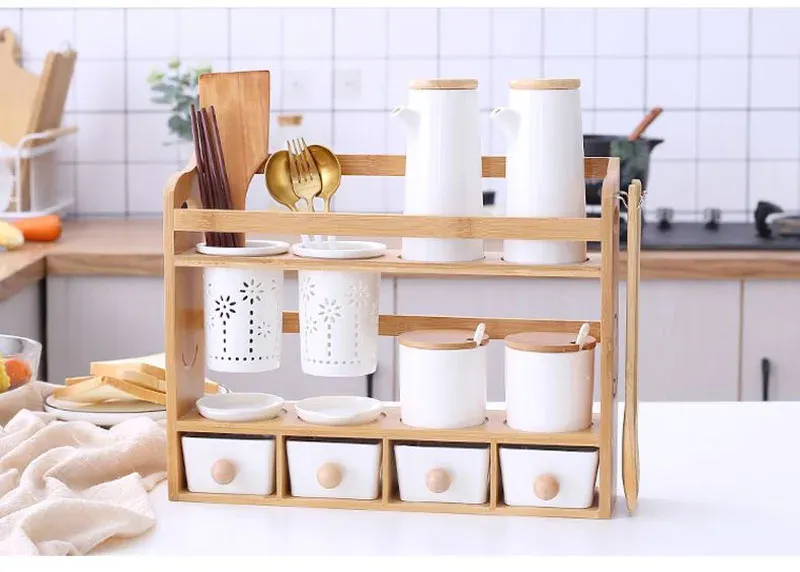 Kệ đựng gia vị bằng gỗ