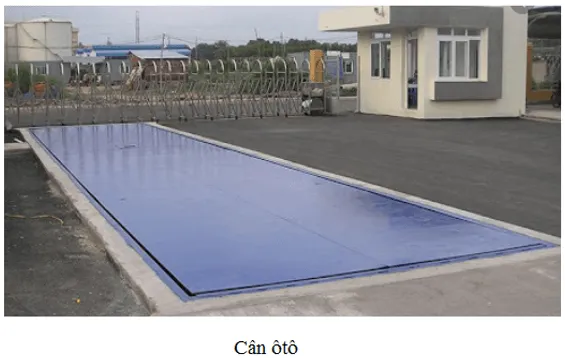 Trạm cân điện tử công nghiệp với bàn cân kim loại, dùng cân xe tải và container