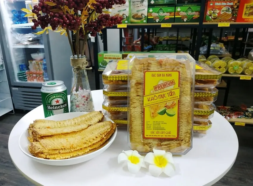 Mực cán tẩm gia vị Đà Nẵng đóng gói sẵn sàng làm quà