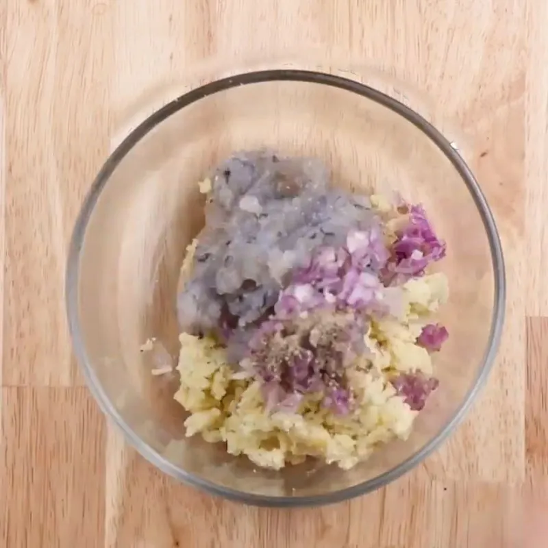 Tạo hình tôm viên hạt sen