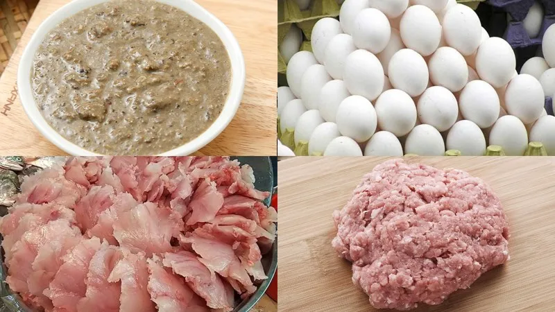 Nguyên liệu món ăn lẩu cua đồng cá thác lác