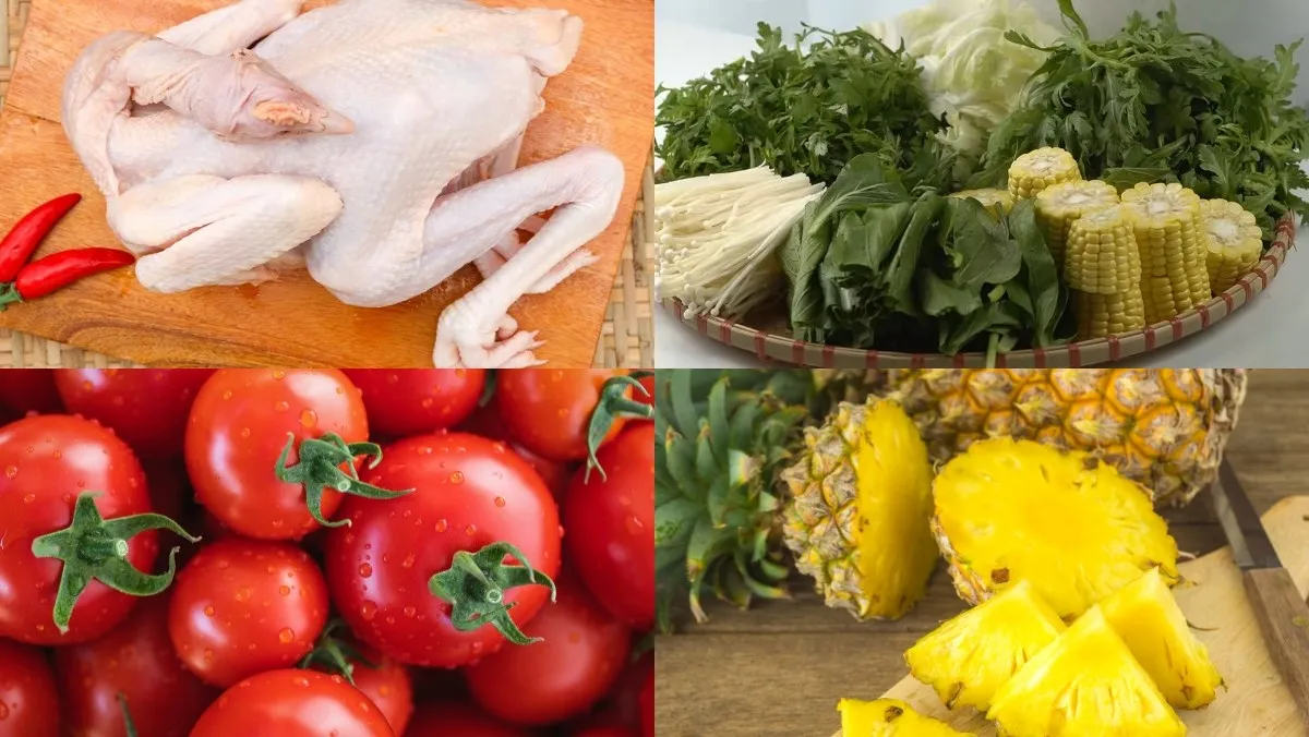 Tổng hợp nguyên liệu nấu lẩu gà miền bắc chuẩn vị