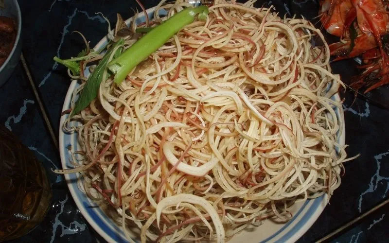 Hoa chuối bào giòn ngon