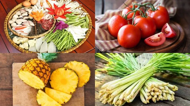 Nguyên liệu chuẩn bị cho cách nấu lẩu thứ nhất