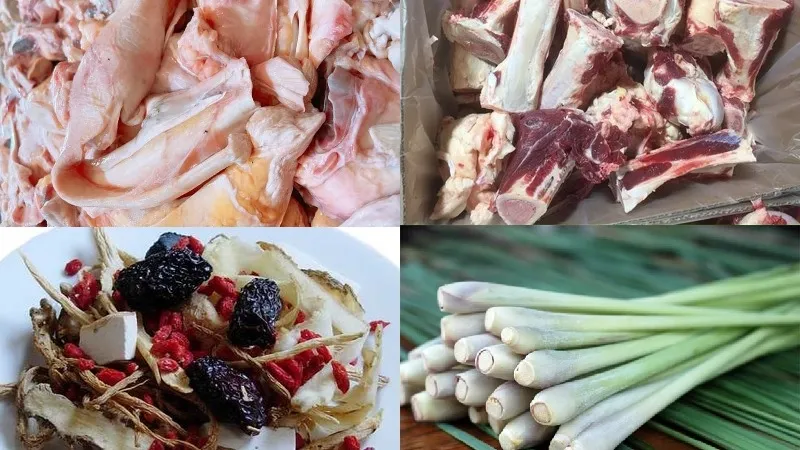 Chuẩn bị đầy đủ nguyên liệu trước khi thực hiện quy trình nấu lẩu gân bò