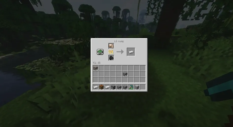 Nấu quặng sắt thành thỏi