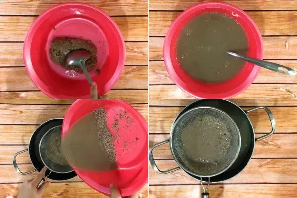 Lọc thịt cua nhiều lần qua rây