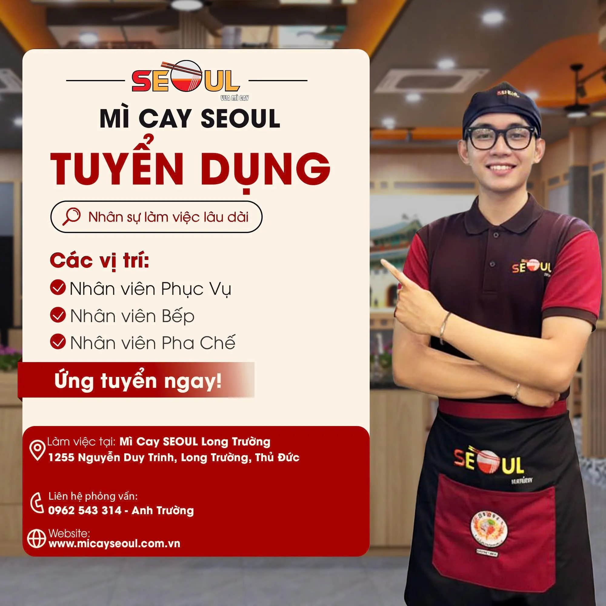 Cơ hội nghề nghiệp tại chi nhánh Long Trường