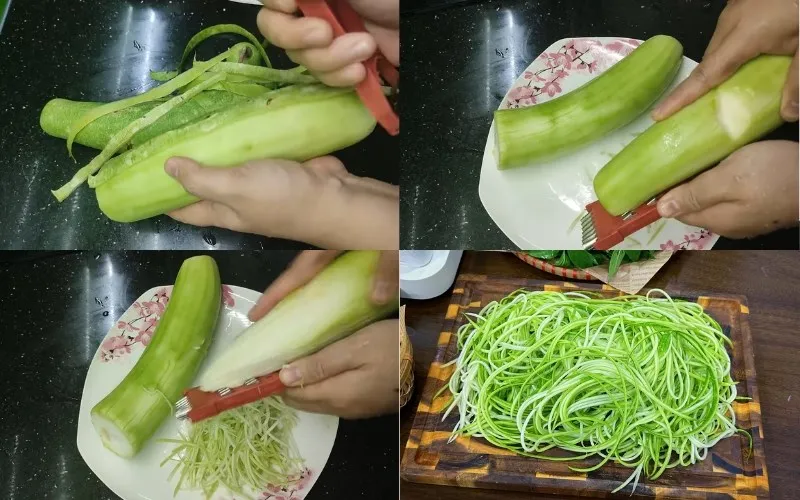 Bầu bào sợi mảnh giúp món ăn mềm, dễ tiêu hóa