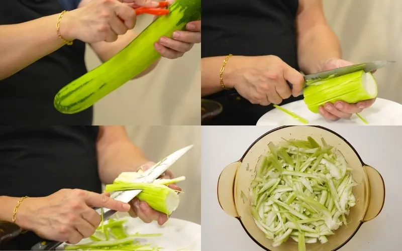 Bầu băm vát theo phong cách truyền thống tạo độ ngọt đậm đà