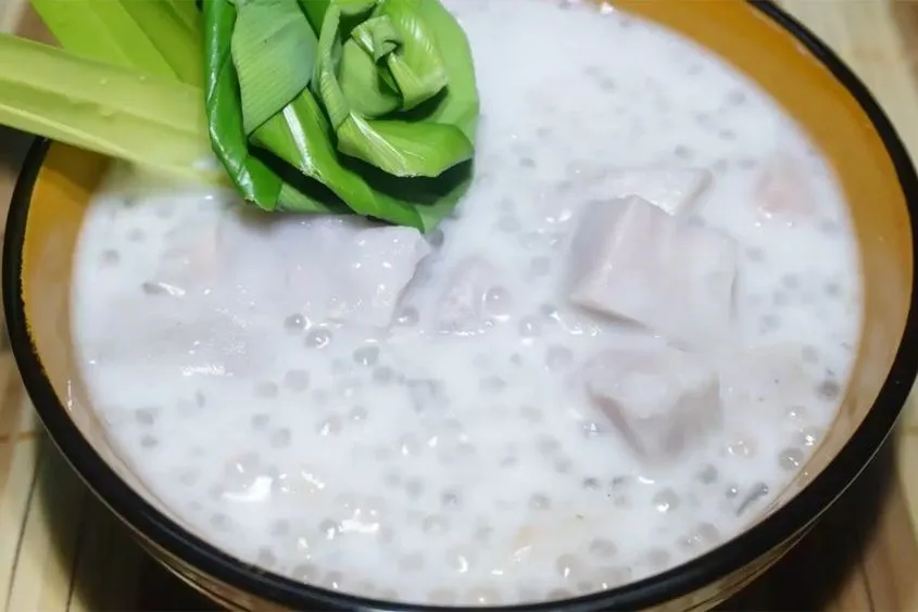 Cách làm chè khoai sọ bột báng dẻo thơm