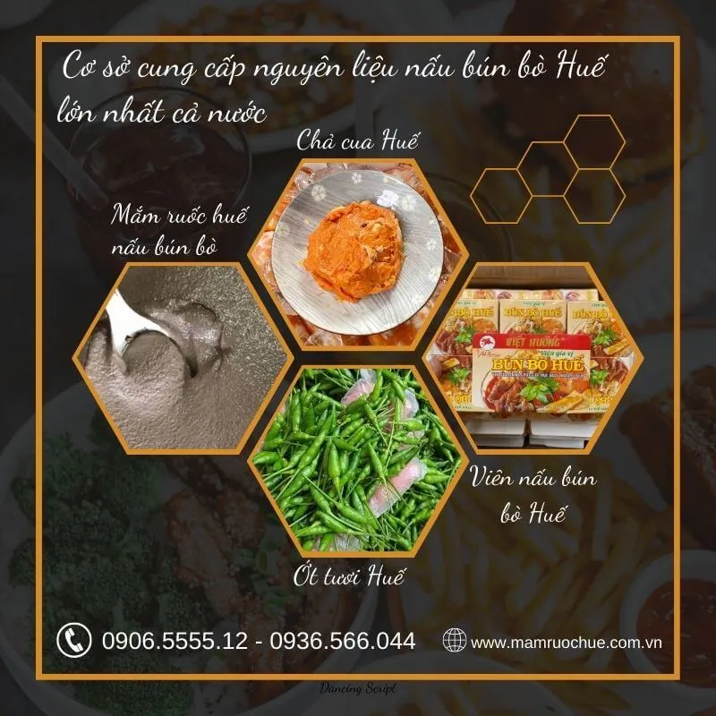 Gia vị nấu bún bò đóng vai trò quyết định đến thành công của món ăn