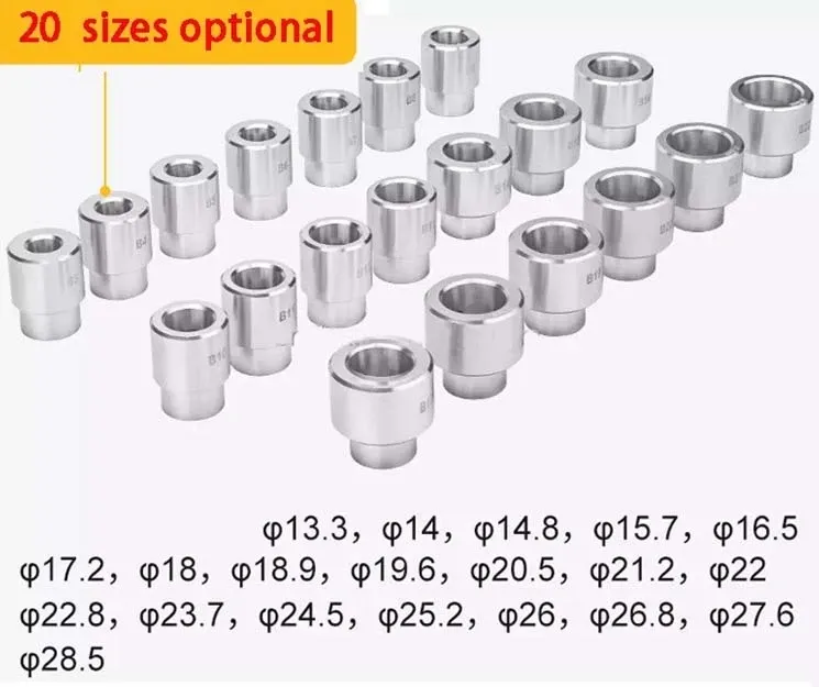 Khuôn dao của máy ESC-28 với khả năng tự động điều chỉnh theo đường kính cáp