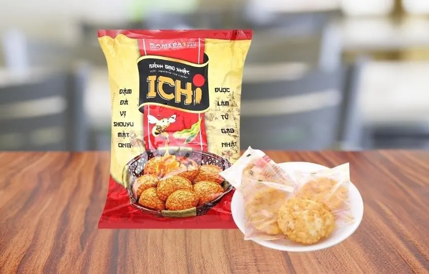 Bánh gạo Nhật Ichi vị Shouyu mật ong gói 180g