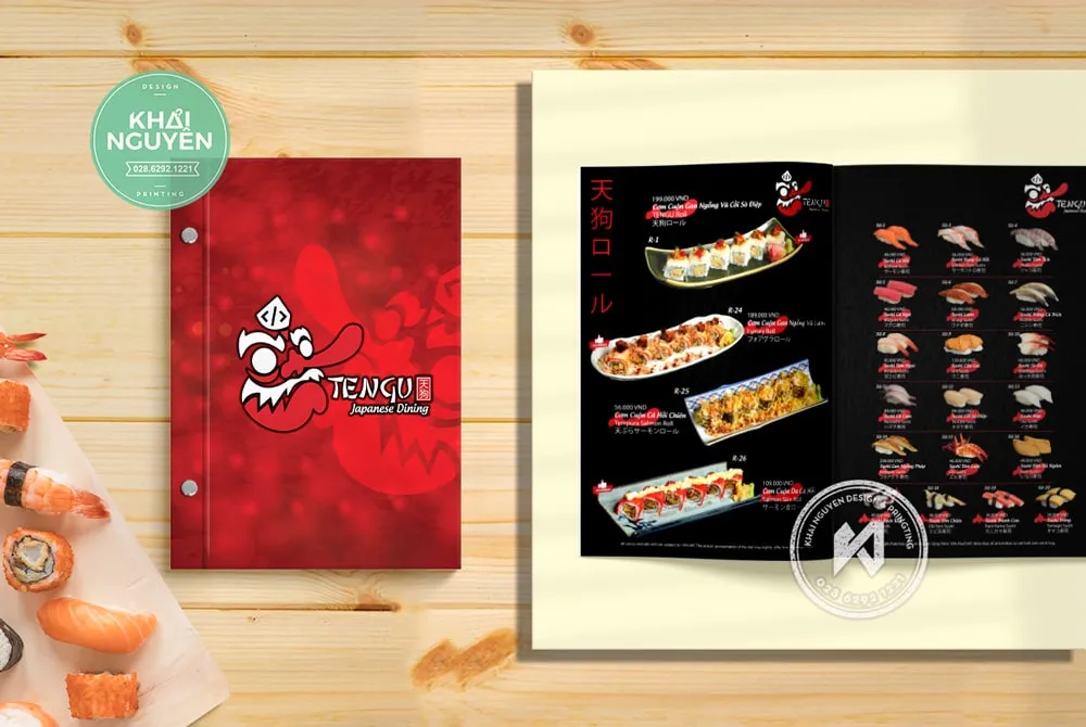In menu Nhật Bìa Cứng tại TPHCM