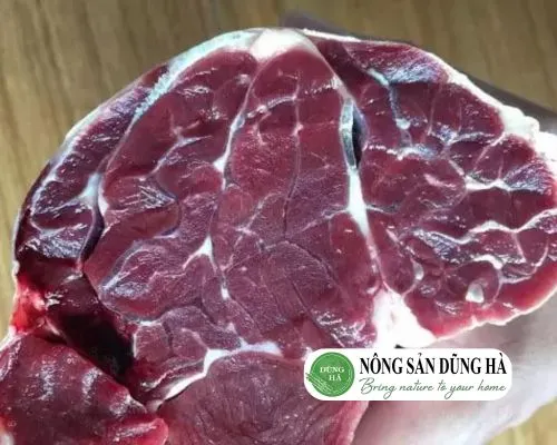 Thịt bò tươi có màu đỏ tươi, bề mặt khô ráo, độ đàn hồi tốt