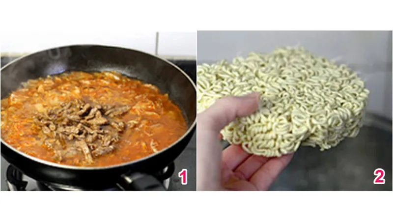 Mì xào thịt bò phô mai hoàn thành với lớp phô mai tan chảy trên mặt