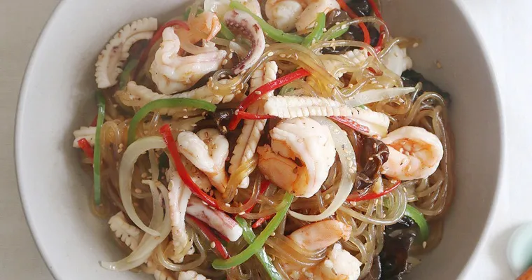 Nguyên liệu làm miến trộn hải sản tươi ngon