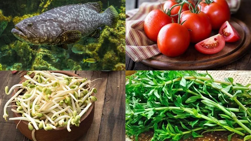 Các nguyên liệu tươi ngon cần chuẩn bị cho món canh chua cá mú