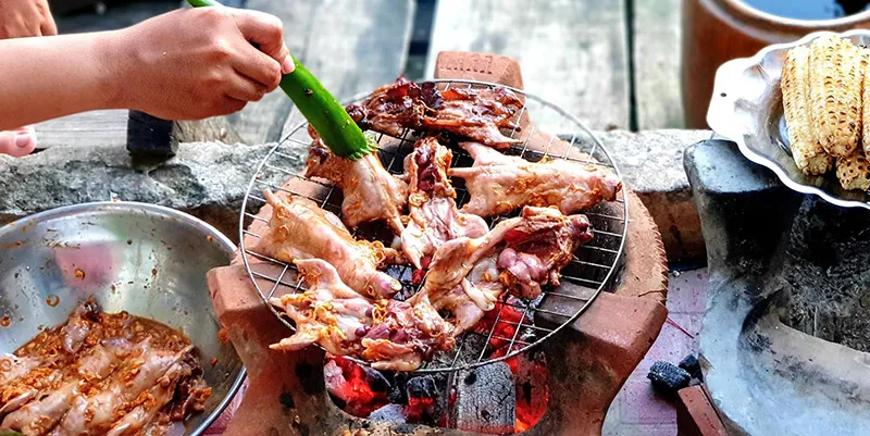 Chuột đồng nướng độc đáo