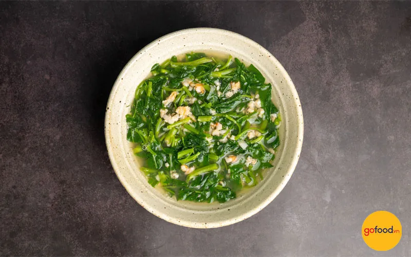 Món canh chua rau muống me nấu tôm khô đậm đà hương vị