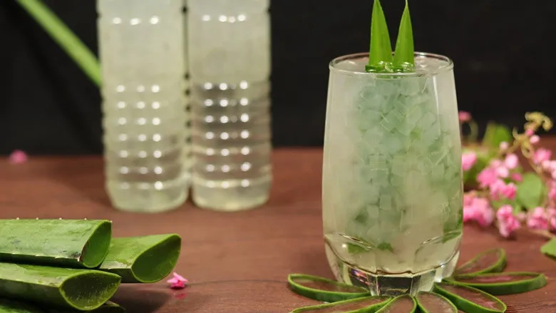 Món chè nha đam đường phèn đã hoàn thành